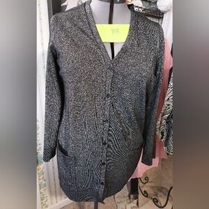 Torrid 2 Women's Black Sparkly Cardigan Sweater